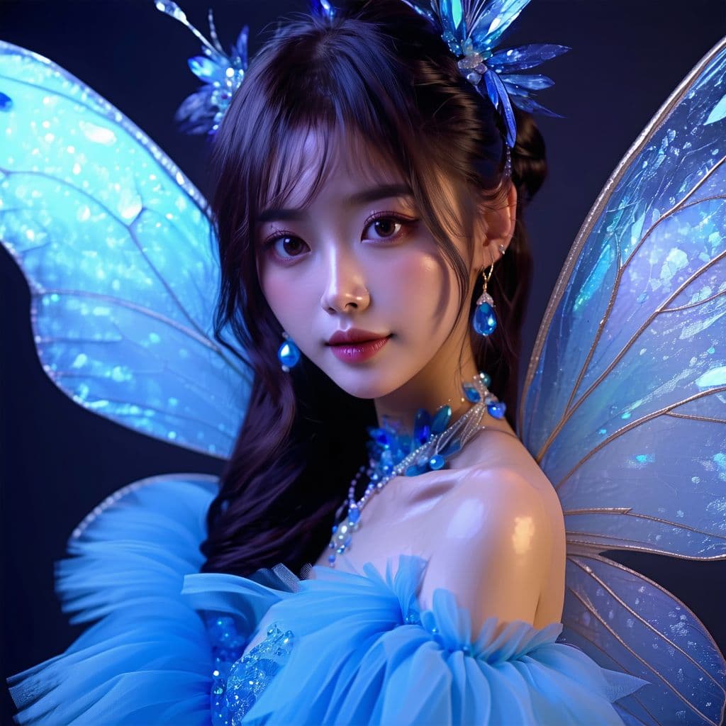 AI generated: She embodies a "naughty fairy" essence with a sultry yet playful expression.