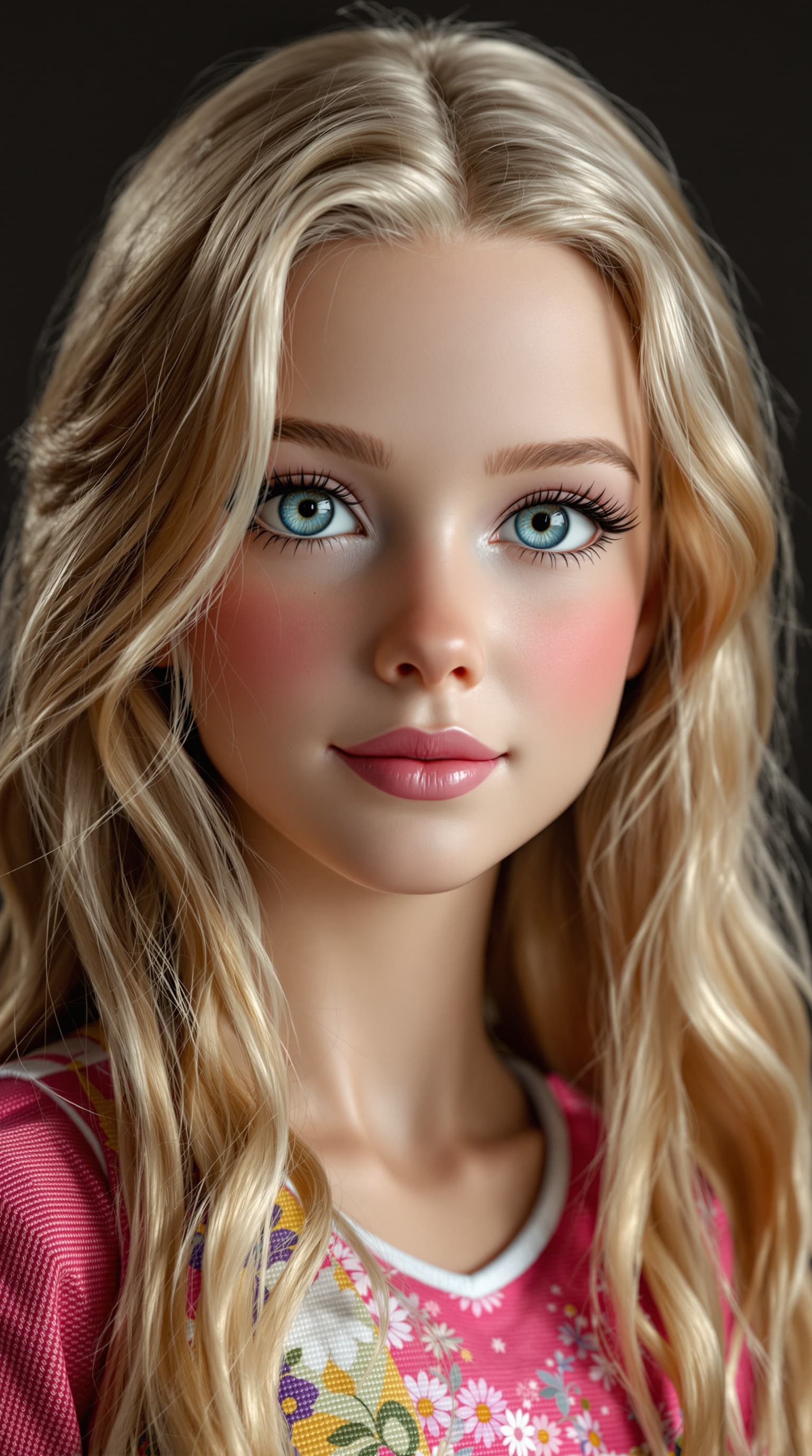 AI generated: A professional photograph showcases the most stunning porcelain figurine of Princess Charlotte at el...