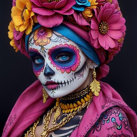 Vibrant Calavera (SD1, SDXL, Pony, Flux)
