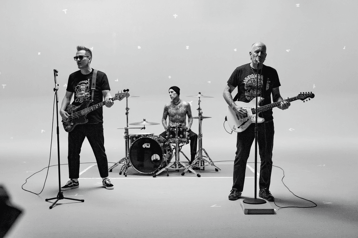 AI generated: Chester bennington, billie joe armstrong, Mark hoppus in HD 