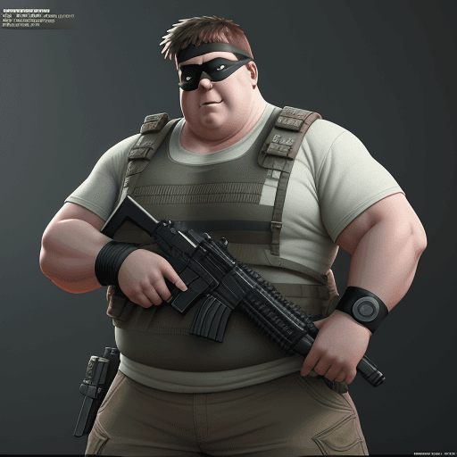 AI generated: pETER gRIFFIN as rambo, hyperrealism, photorealistic, 8k, unreal engine, 3d render --ar 9:16 --niji ...