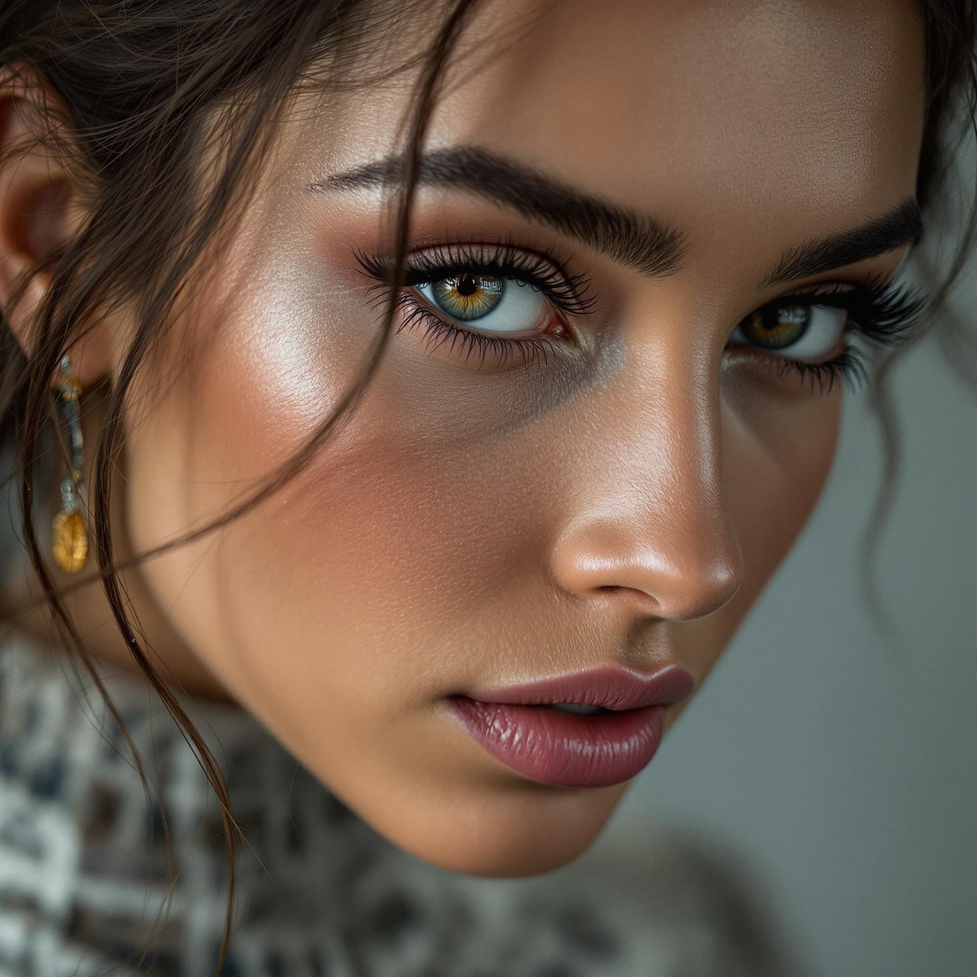 AI generated: close-up of a stunning fashion model, ultra-realistic, portrait, shot on a Sony A7III, high quality ...