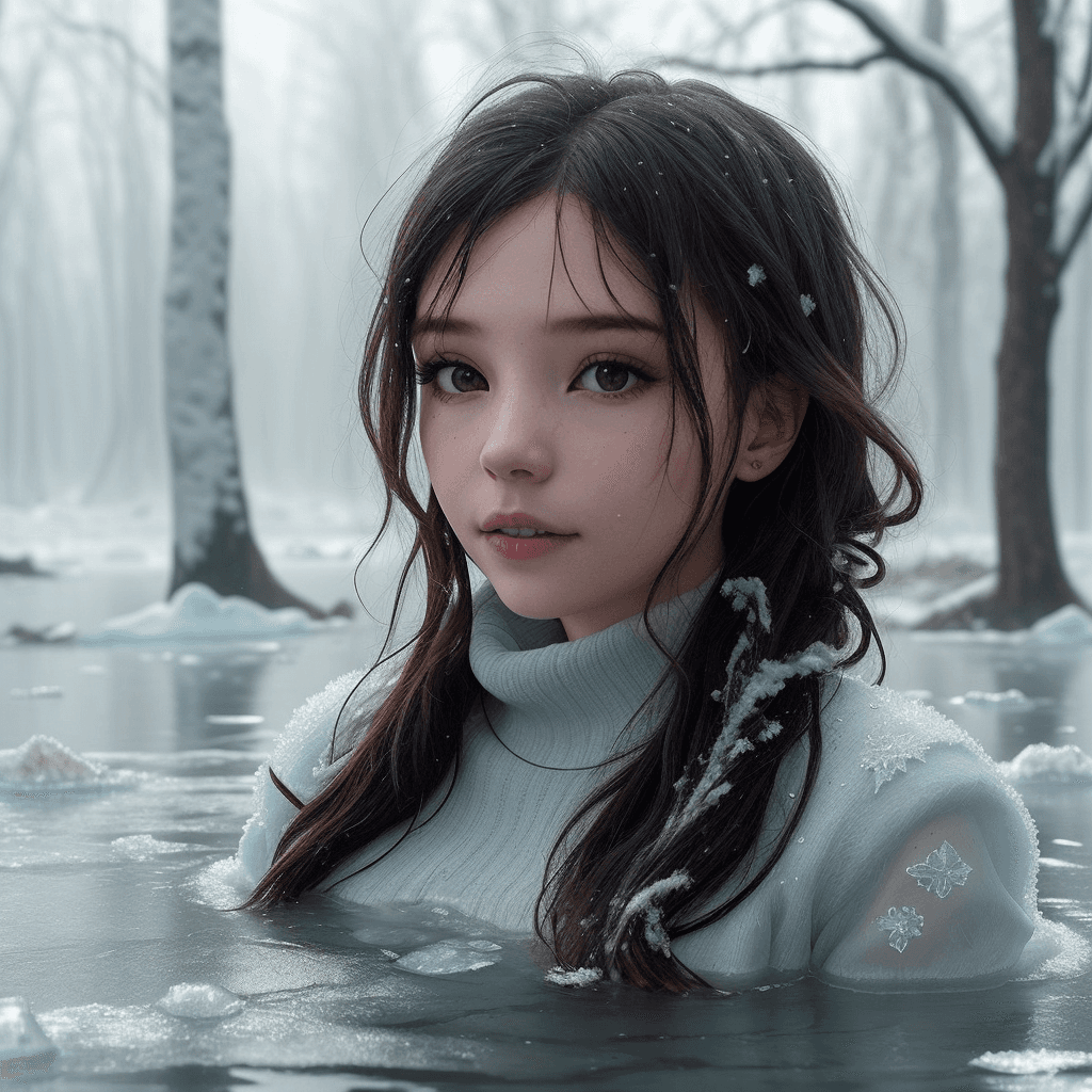 AI generated: 8k, uhd,depth of field,detailed,(icy, frost, freezing, chill, frozen,drowning)8k uhd,by Alessio Albi...