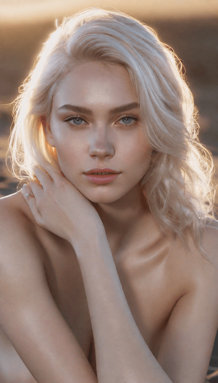 AI generated: Blond hair, Big scar on face, ultra-detailed face, 24k, soft natural light, 85mm, sunshine on her fa...