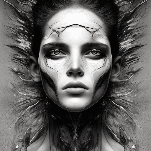 AI generated: black and white photograph of women running, in the style of intense gaze, hauntingly beautiful, ric...