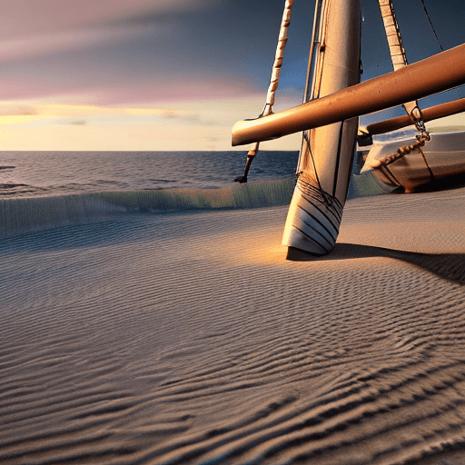 AI generated: Photo of a ultra realistic sailing ship, dramatic light, pale sunrise, cinematic lighting, battered,...