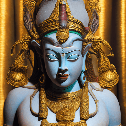 AI generated: High resolution photography of a female deity named Shirne, the Good Time
