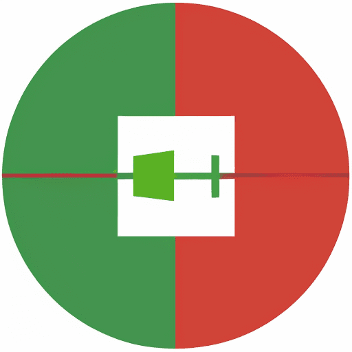AI generated: Microsoft, excel logo , red in color , round in shape  