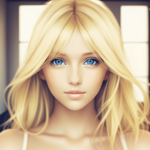 AI generated: Beautiful Blonde woman  looking into camera