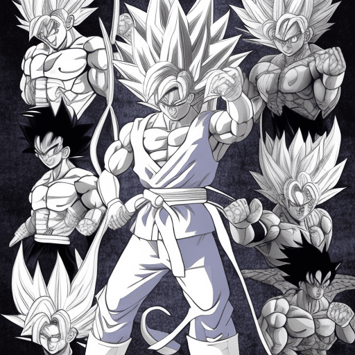 AI generated: Generate an image of a male character inspired by the Dragon Ball anime in the style of Naohiro Shin...