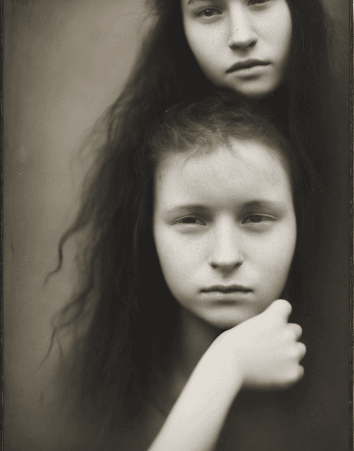 AI generated: Photographic portrait of youth women, 