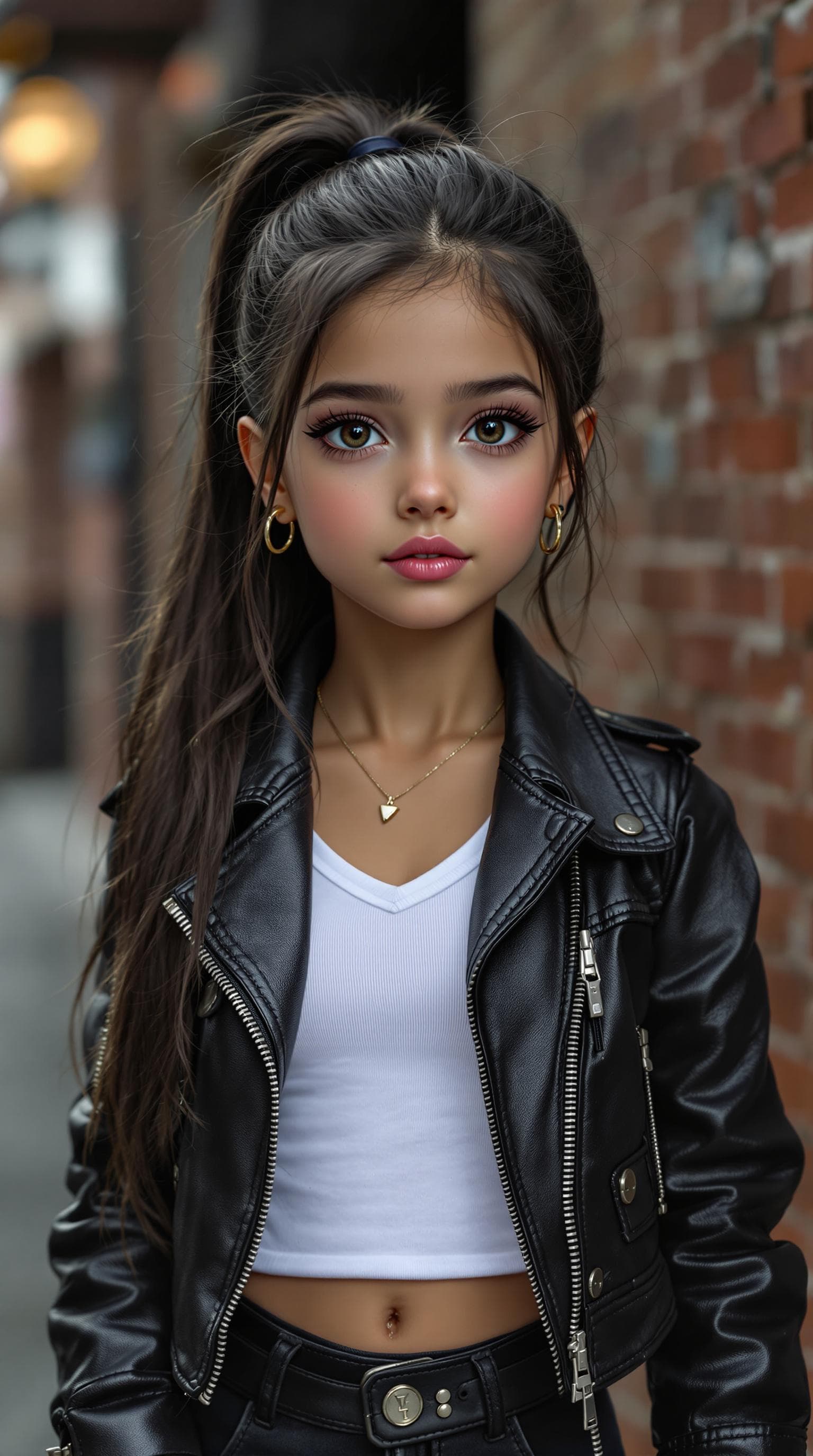 AI generated: a professional photo of a exceptionally beautiful girl in the world (age 10), (ten year old), highly...