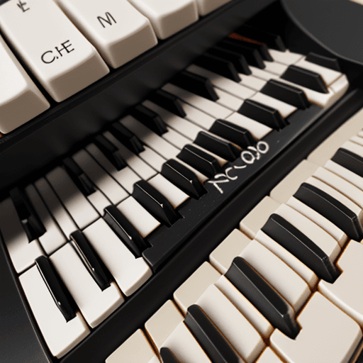 AI generated: Keyboard transformed in bones, piano