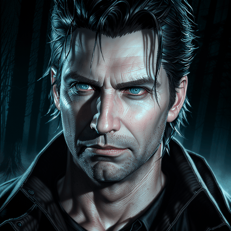 AI generated: Photo portrait of an ultra realistic eerie alan wake, the darkness, ultra realistic, photo realistic...