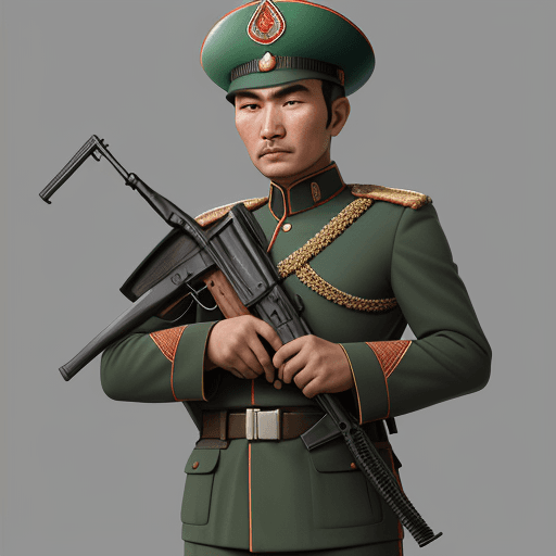 AI generated: Uzbek soldier