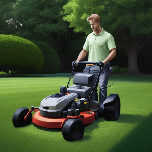 AI generated: truly blessed lawn care service text, lawnmower, lawn,creative, poster style, --ar 88:125 --v 6.0 --...