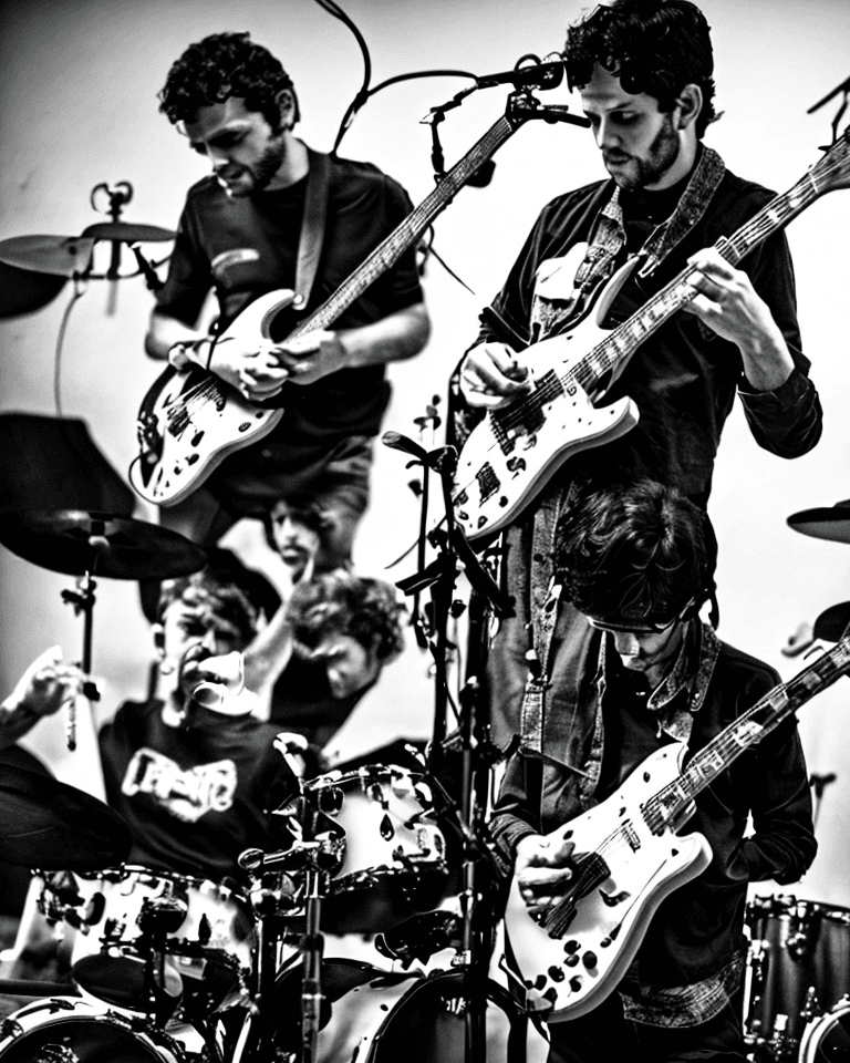 AI generated: hombre tocando rock
