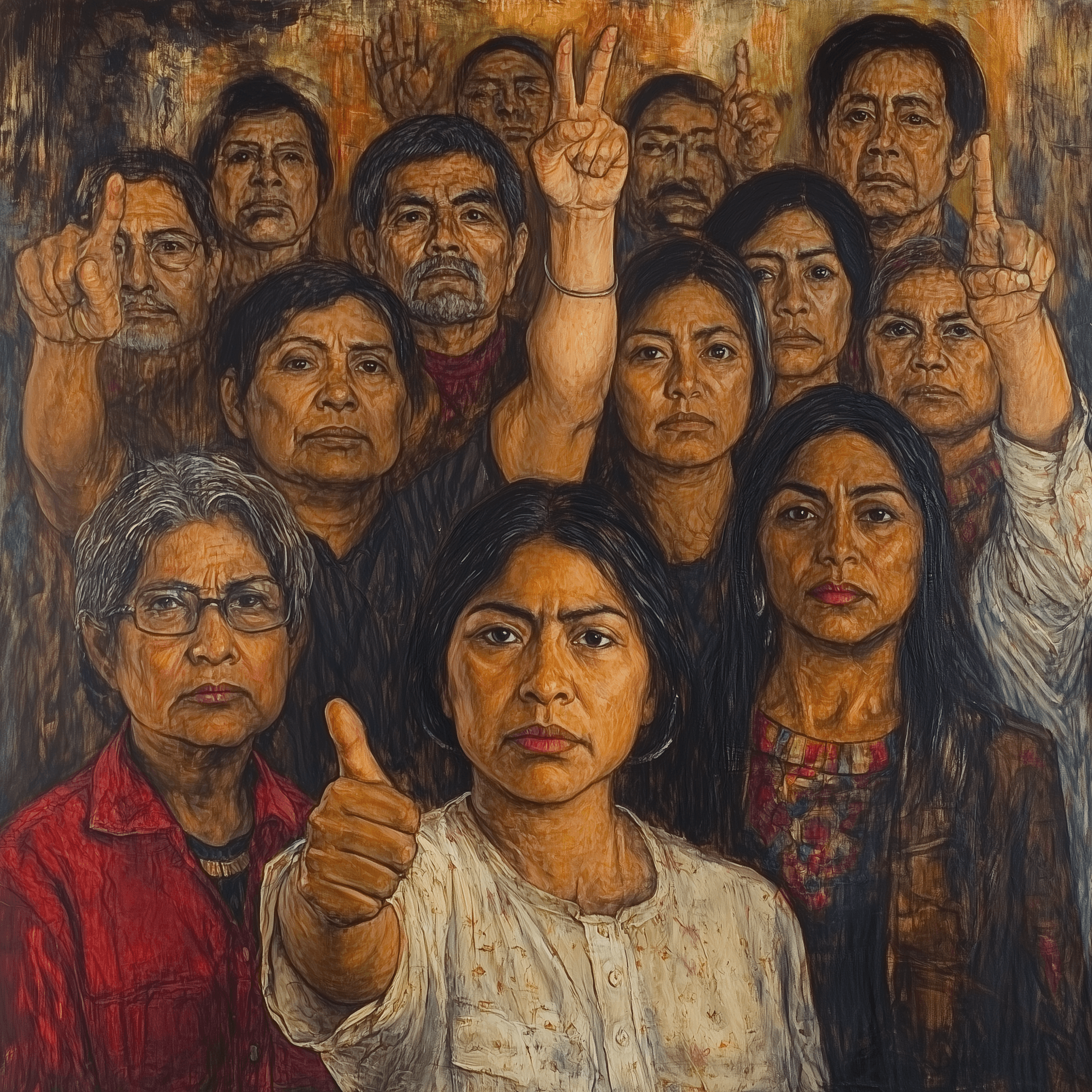 AI generated: fighting for immigrant rights --chaos 45 --ar 1:1