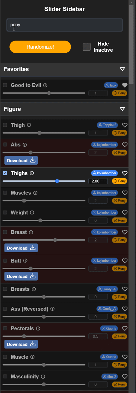 ComfyUI Slider Sidebar