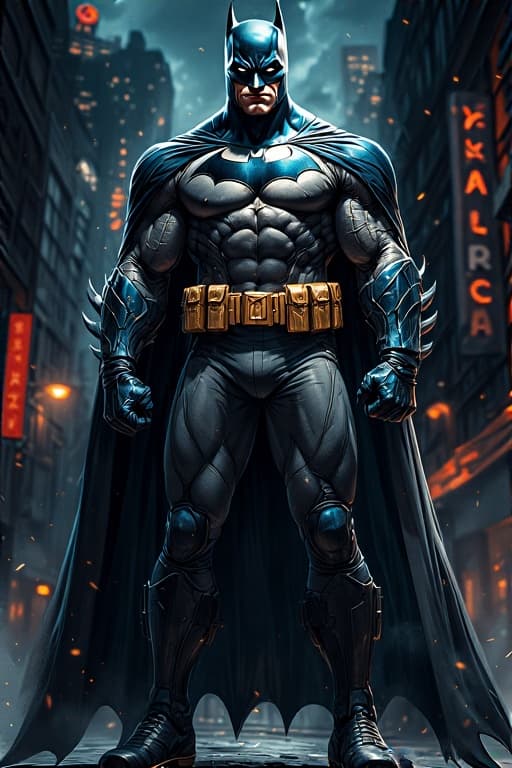 AI generated: Batman in Night City