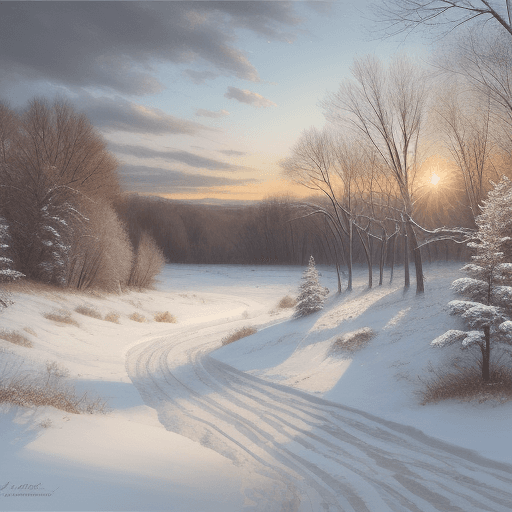 AI generated: winter landscape