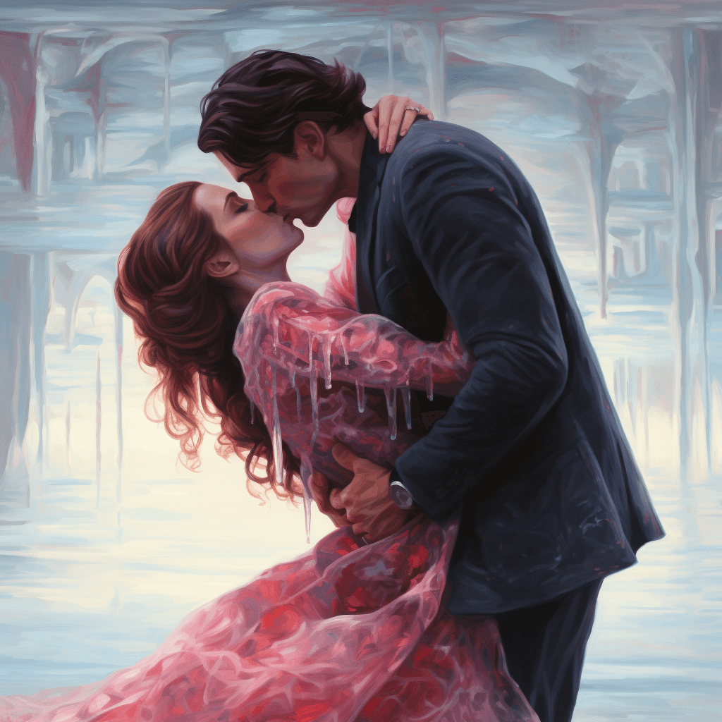 AI generated: a sweet kiss melts the ice --v 5.2