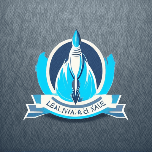 AI generated: Logo, web design, include LVA, light blue tones, include rocket, no more than 4 colours