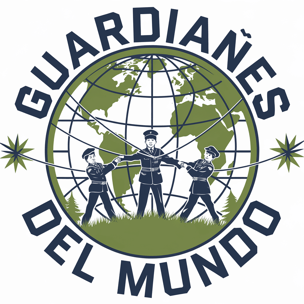 AI generated: Diseña un logo anagrama en el que esté escrito específicamente "Guardianes del Mundo". Quiero que ap...