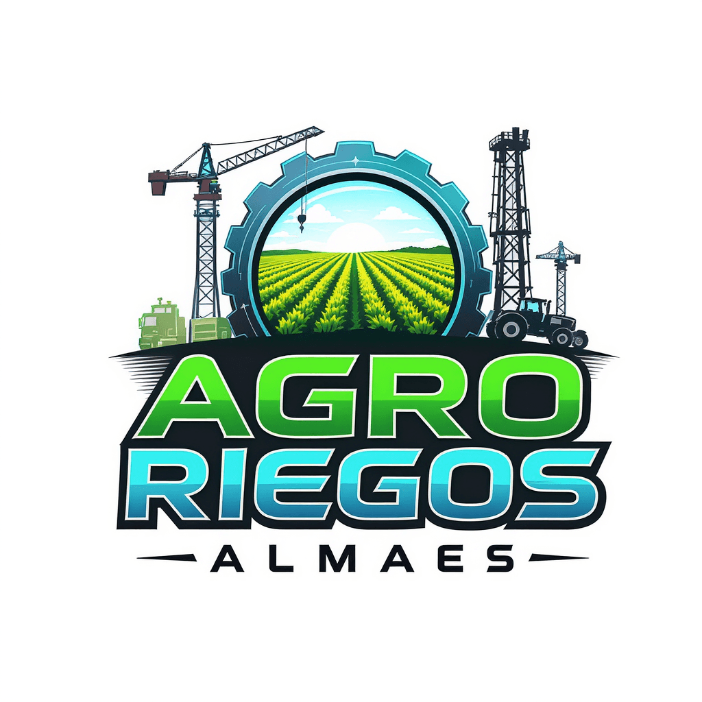 AI generated: Corporate logo design for the agroindustrial company "AGRO RIEGOS". ALMAES. The logo integrates the ...