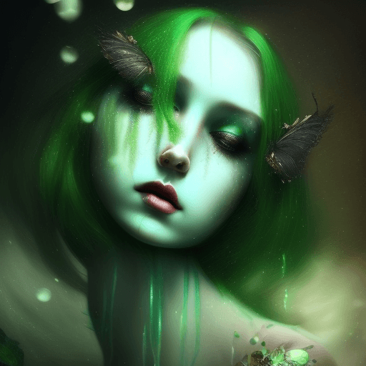 AI generated: by Sady Sadness 💚 8k, fine art, gloomy, dark fantasy. bright,  beautiful, splashes,Glittering, swee...