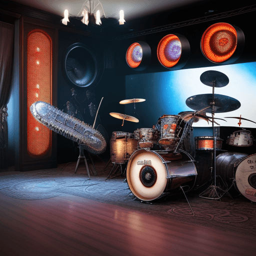 AI generated: Hyper realistic eye INTERIOR WITH ZZTOP BAND