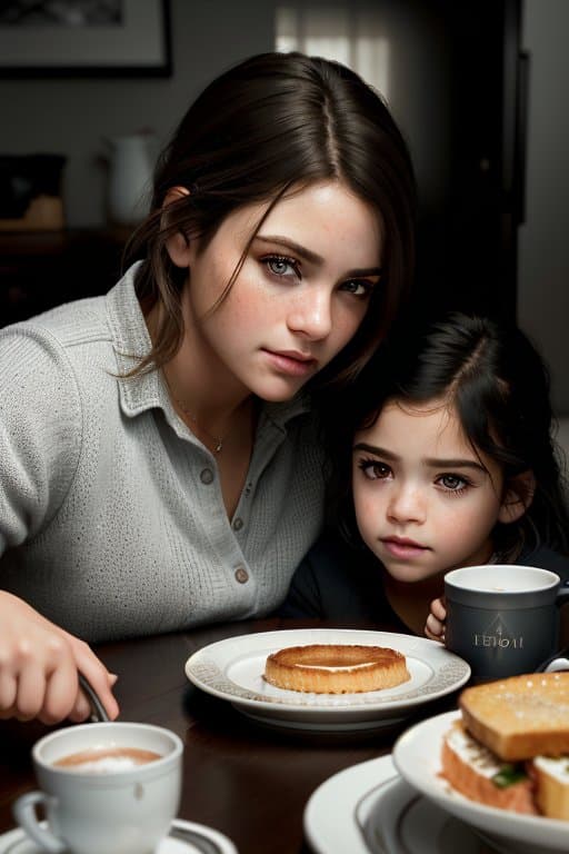 AI generated: (A shot of a family:1.3), that looks like the characters of the Dunphy family from Modern Family, ha...