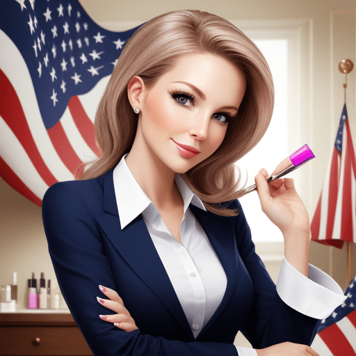 AI generated: USA charming, beauty business woman 
