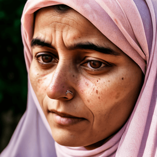 AI generated: afgani women gir looking at cameral,Light: Soft, diffused lighting to highlight features. Camera: 35...