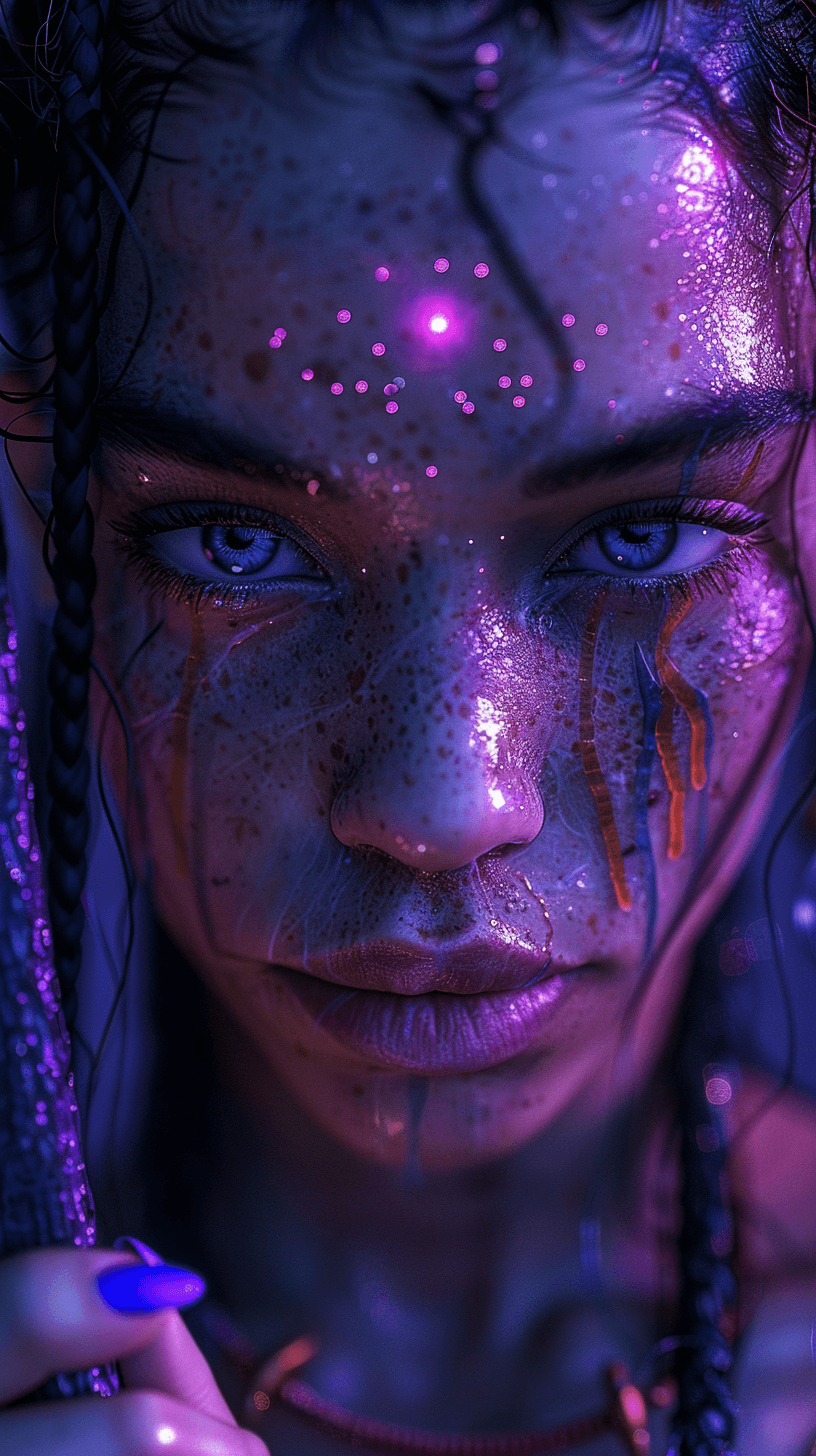AI generated: 3D rendering alien woman