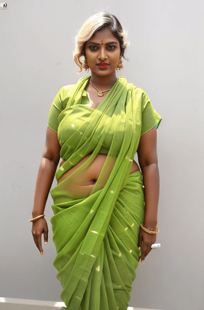 AI generated: Indian women spreading legs,dark skin,indian face,indian Huge cleavage,wearing saree,tall women,blac...