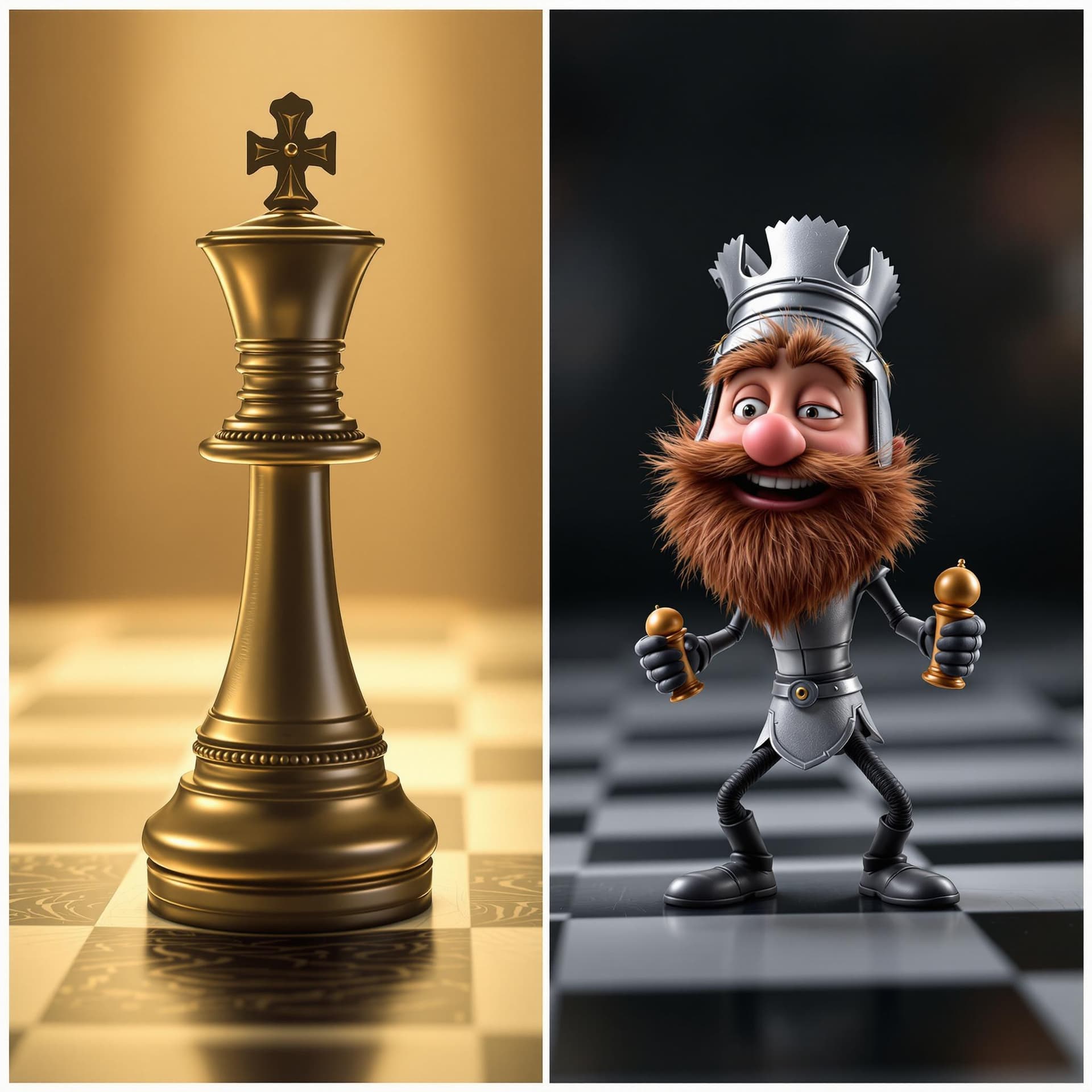 AI generated: Generate two images for a chess channel's avatar on YouTube and TikTok. The first image for YouTube ...