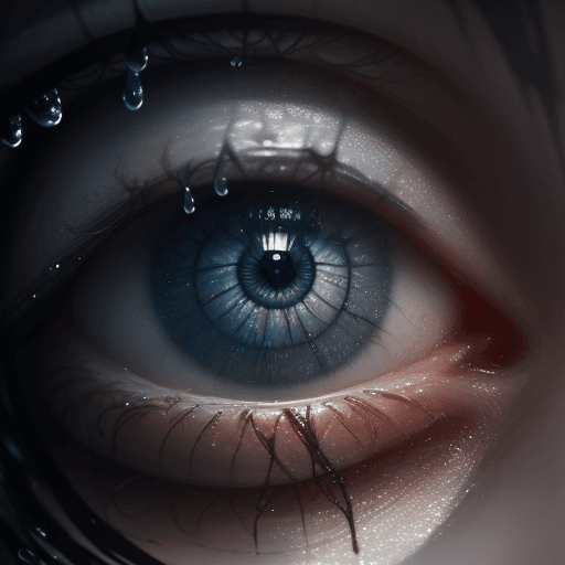 AI generated: an eye caught in a water drop, in the style of cryengine, pegi nicol macleod, realistic genre scenes...