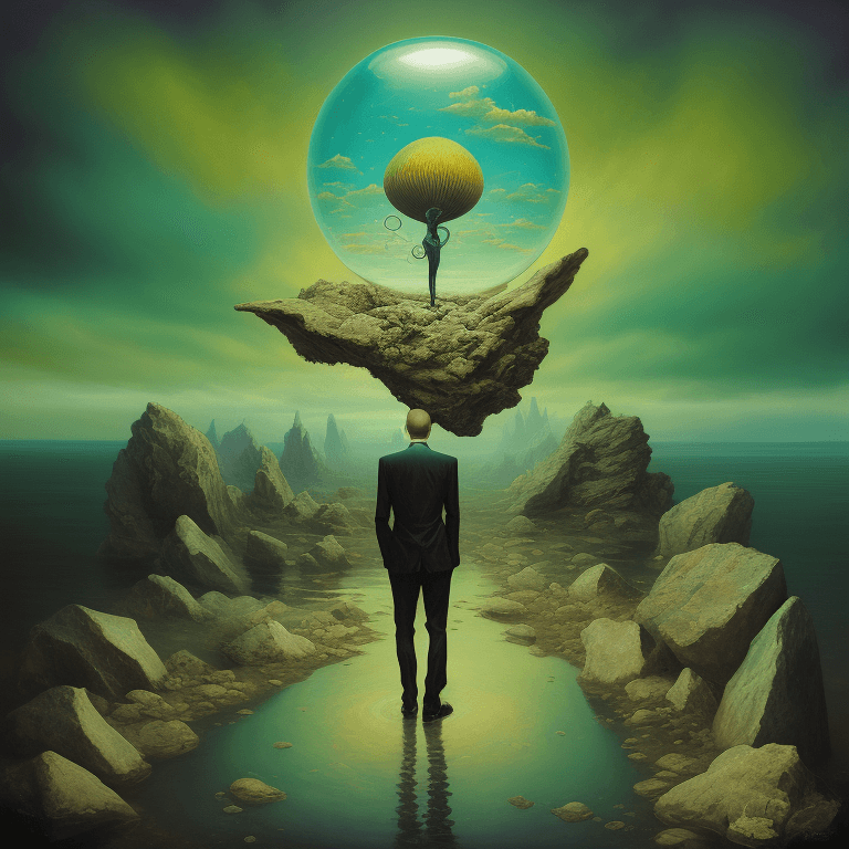 AI generated: music Album cover picture, surreal art, oil picture,  rock