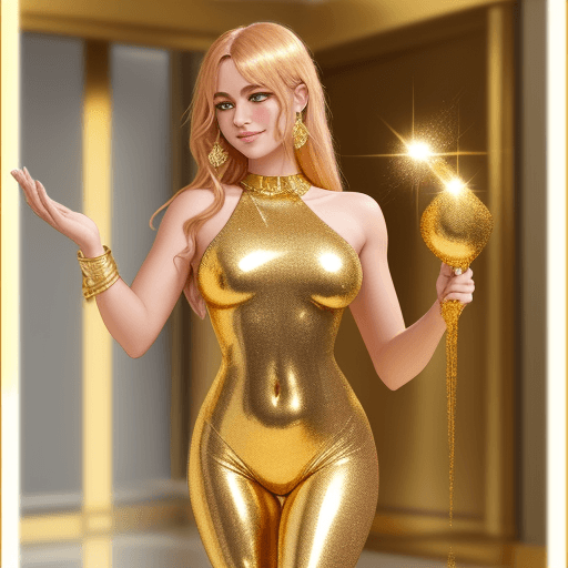 AI generated: Golden Shimmer (DM for Prompt) #SDXL