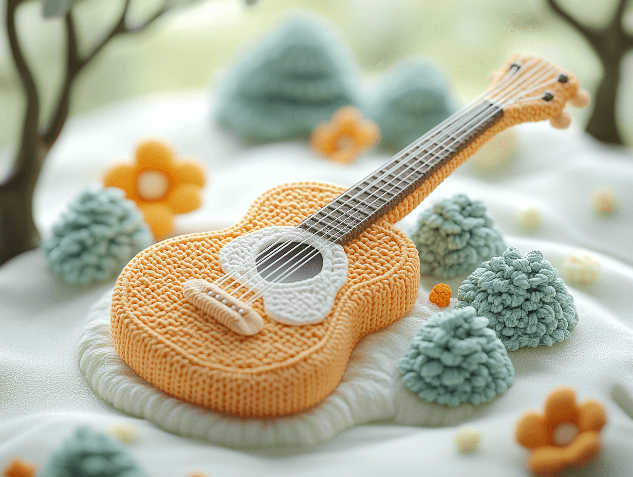 AI generated: Cartoon Woolen Cello, Light Tone, Woolen Material, 32,  --ar 4:3 --s 750 