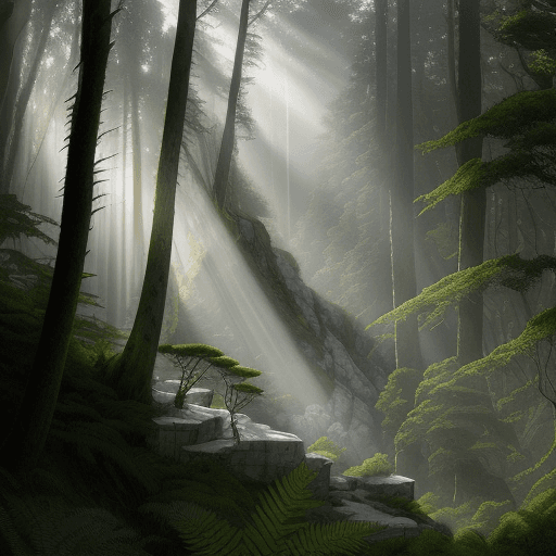 AI generated: ((sheer marble cliff)), illuminated by the rays of the sun, the sky is stormy with flashes of sunlig...