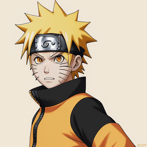 AI generated: Naruto Uzumaki cute style