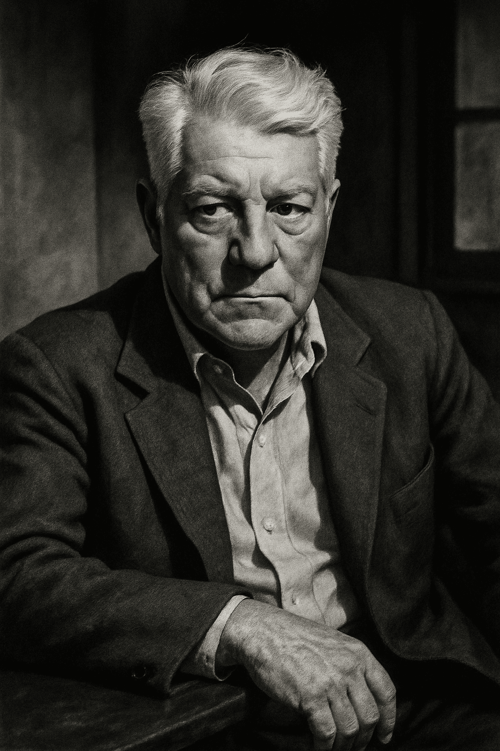 AI generated: Génère moi une illustration qui est un portrait du légendaire acteur français Jean Gabin.  crée une ...