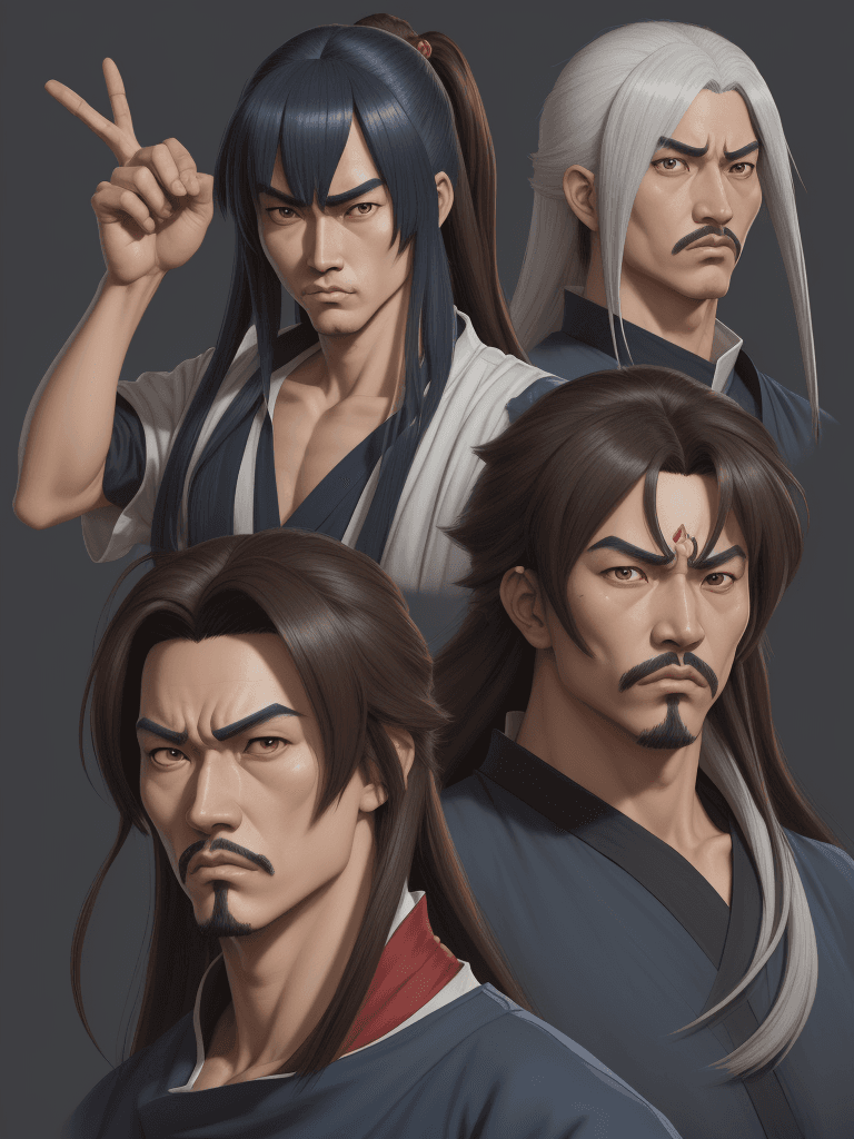 AI generated: a character in kung pow, in the style of anime-inspired character designs, bernardo strozzi, grandeu...