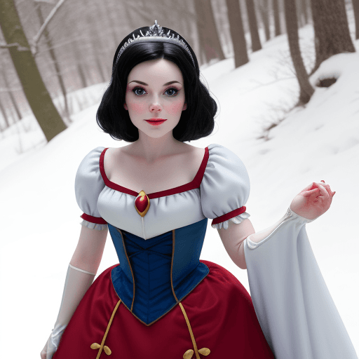 AI generated: snow white, princess cosplay, 
