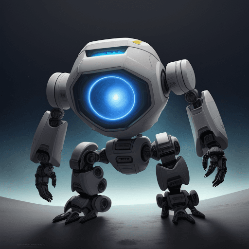AI generated: uma rapariga a resgatar um pequeno robo no espaço

