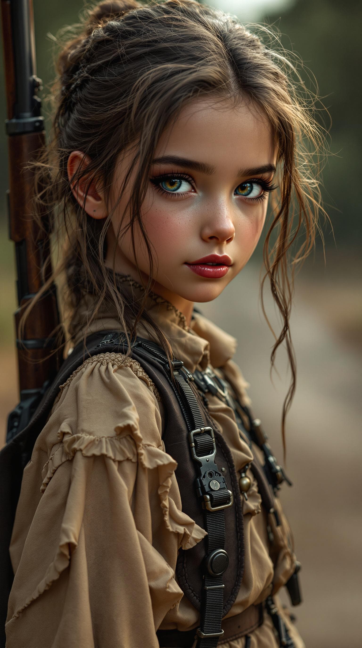AI generated: a professional photo of a exceptionally beautiful girl in the world (age 10), (10 year old), highly ...