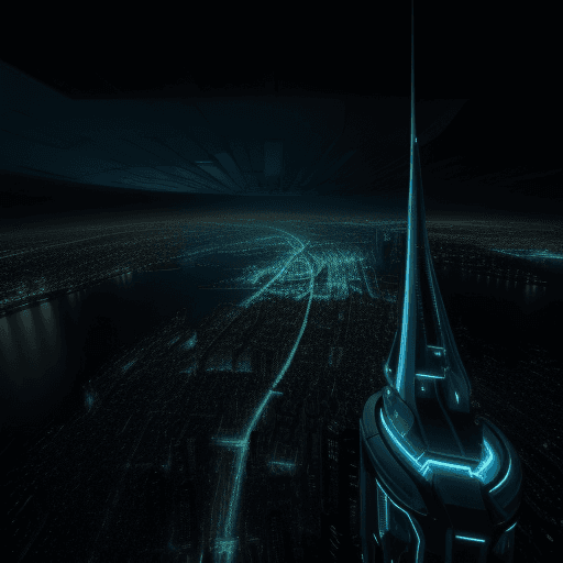 AI generated: night futuristic city