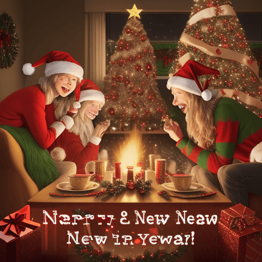 AI generated: christmas, warmth, new year, family, success, hallucination, drugs



